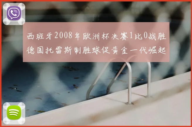 西班牙2008年欧洲杯决赛1比0战胜德国托雷斯制胜球促黄金一代崛起